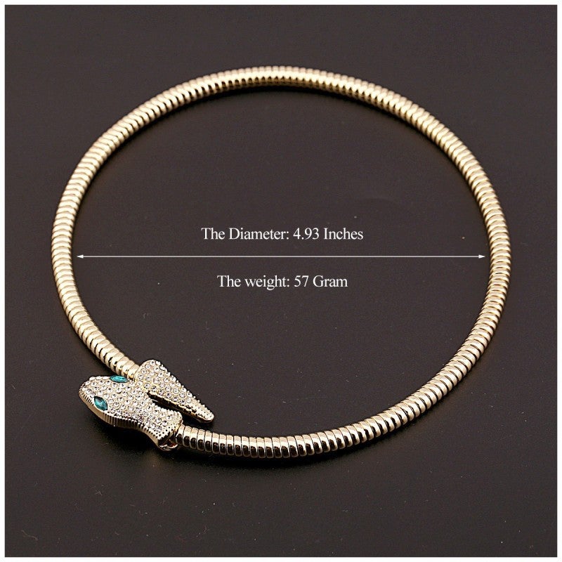 Personalized Alloy Snake-Shaped Bracelet For Women, Fashionable Design Jewelry, Cross-Wrapped Snake-Shaped Necklace - Image 5